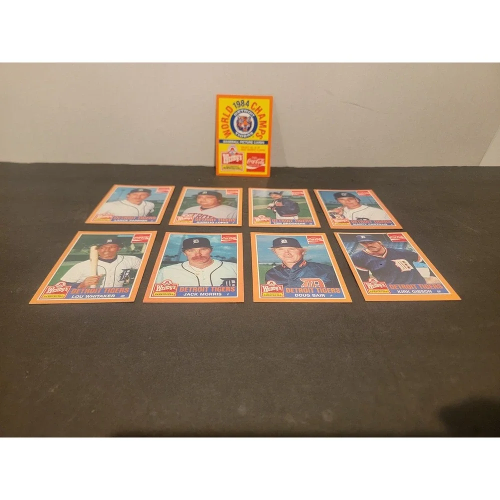 Vintage 1980s Topp's Wendy's Lot 9 Coca-Cola World Champs' 1984 Detroit Tigers